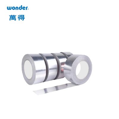 Moisture Resistant High Temperature Aluminum Foil Tape , Silver Aluminum Tape Roll