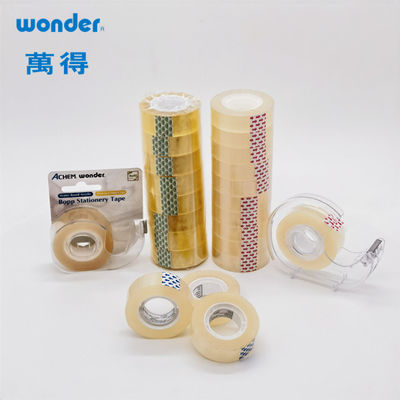 Easy Tearing BOPP Brown Tape , Cutom Yellowish Gift Packing Tape