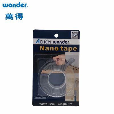 Nano Double Sided Adhesive Tape Washable Strong Sticky Reusable Transparent Tape for Household Industrial Mounting Tapes in Blister Packing