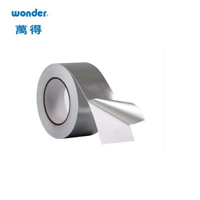 Moisture Resistant High Temperature Aluminum Foil Tape , Silver Aluminum Tape Roll