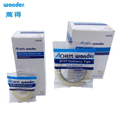 Gift Wrap BOPP Clear Stationery Tape 15mm width  Score Cut Type For School