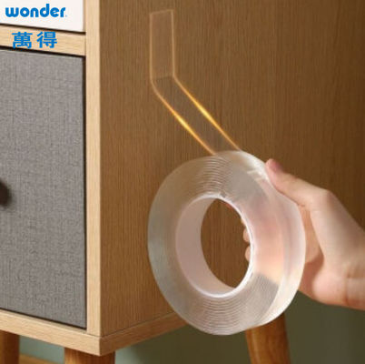 Adhesive Wonder Nano Tape Roll 2.5mm Thickness Clear Double Sided Gel Recyclable