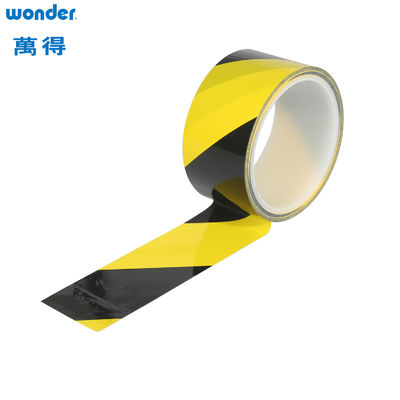 Wonder OPP Warning PVC Adhesive Tapes Yellow Black Color Indoor Use