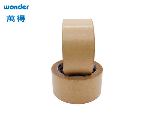 Hotmelt Base Brown Paper Tape Roll , Box Sealing Paper Parcel Tape