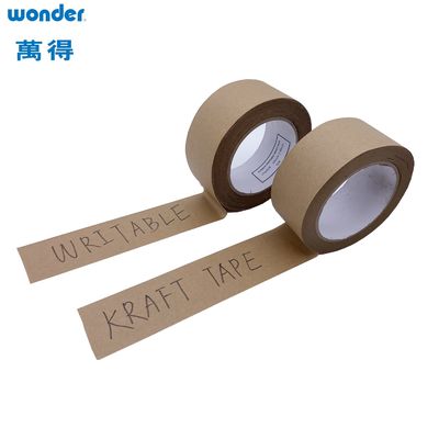 Gummed Brown Paper Packing Tape ,Writable Base Self Adhesive Paper Kraft Tape